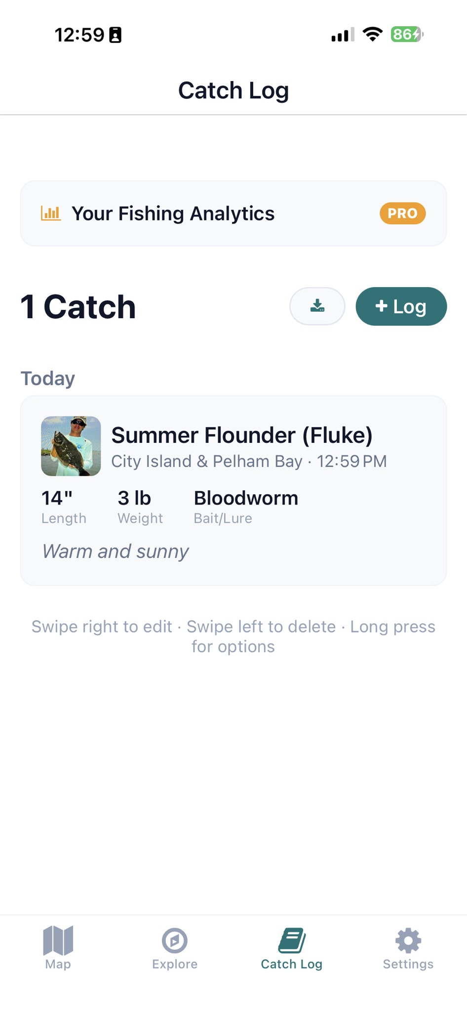 Private catch log